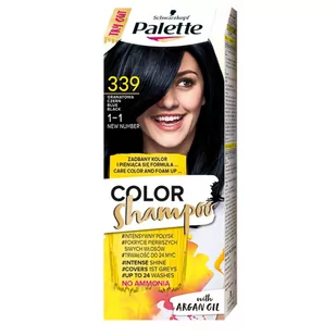 Schwarzkopf Palette Color Shampoo 339 Granatowa Czerń - Farby do włosów i szampony koloryzujące - miniaturka - grafika 1