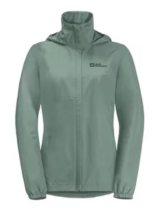 Jack Wolfskin Kurtka przeciwdeszczowa "Stormy" w kolorze khaki - Kurtki i kamizelki sportowe damskie - miniaturka - grafika 1