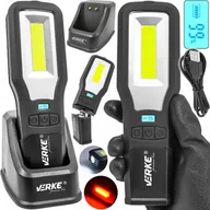 Oświetlenie warsztatowe - Lampka Warsztatowa Robocza Led Cob Latarka Akumulatorowa Z Bazą Hak Usb - miniaturka - grafika 1