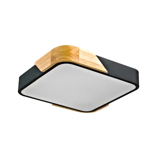 Plafon sufitowy w czarnym kolorze PLF-13187-BK-WO z serii SANTER - Lampy sufitowe - miniaturka - grafika 1