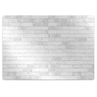 Mata pod fotel biurowy Biała cegła 120x90 cm - Podnóżki, podpórki, podkładki - miniaturka - grafika 1
