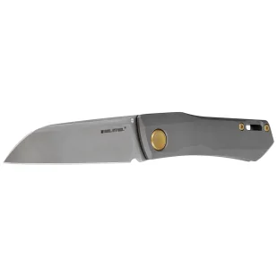 Nóż składany Real Steel Solis Gray/Gold Titanium, Satin N690 by Poltergeist Work (7062G) - Noże - miniaturka - grafika 2