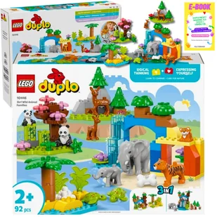 LEGO DUPLO TOWN RODZINY DZIKICH ZWIERZĄT 3 w 1 KLOCKI PREZENT 10446 + EBOOK - Klocki - miniaturka - grafika 1