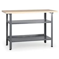 Stoły warsztatowe - B2B Partner Stół roboczy HOBBY III TC-006A RAL7040/7012 - miniaturka - grafika 1