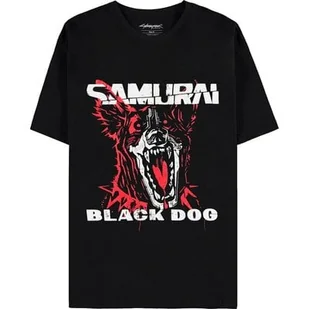 Koszulka DIFUZED Cyberpunk 2077 - Black Dog Samurai Album Art T-shirt (rozmiar 2XL) - Gadżety dla graczy - miniaturka - grafika 1