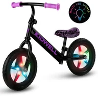 Rowerki biegowe - Rowerek biegowy REBEL czarno fioletowy LED - miniaturka - grafika 1