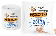 Gadżety dla niej i dla niego - ZABAWNY ZESTAW PODUSZKA + SKARBONKA PREZENT z Nadrukiem ze Zdjęciem - miniaturka - grafika 1