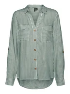 Bluzki damskie - Vero Moda Bluzka "Vmbumpy" w kolorze zielonym - miniaturka - grafika 1