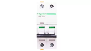 Schneider Electric Wyłącznik nadprądowy iC60N 2P D3 6kA A9F05203 - Bezpieczniki elektryczne - miniaturka - grafika 1