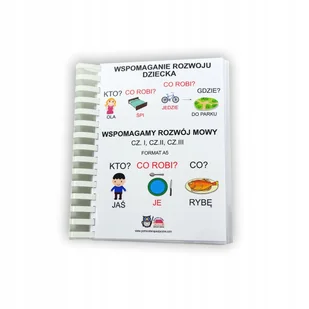 Wspomagamy rozwój mowy cz. I, cz. II, cz.III. ćwiczenia językowe z naklejonym rzepem - Książki edukacyjne - miniaturka - grafika 1