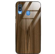 Etui i futerały do telefonów - Etui drewniane Samsung Galaxy A40 Premium Wood Brown Forestzone Glass - miniaturka - grafika 1