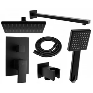 Mexen Uno DR45 zestaw prysznicowy podtynkowy, czarny - Panele prysznicowe - miniaturka - grafika 1