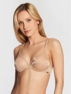 Biustonosze - Gossard Biustonosz z fiszbiną Glossies Sheer Moulded 6271 Beżowy - miniaturka - grafika 1