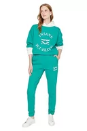 Spodnie damskie - Trendyol Damskie spodnie dresowe do joggingu, Emerald Green, M - miniaturka - grafika 1
