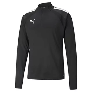 Swetry męskie - PUMA PUMA Męski sweter z zamkiem błyskawicznym Teamliga 14 Puma Black-Puma White XL 657236 - grafika 1