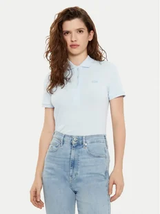 Lacoste Polo PF5462 Błękitny Slim Fit - Koszulki i topy damskie - miniaturka - grafika 1