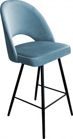 Atos Hoker ISKAR BL VELVET szary tapicerowany aksamitem z oparciem ATOS