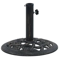 Parasole ogrodowe - vidaXL Podstawa pod parasol, czarny i brąz, 9 kg, 40 cm, żeliwo vidaXL - miniaturka - grafika 1