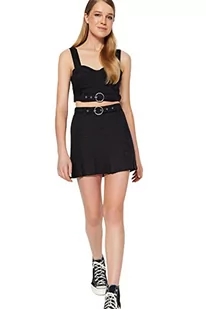 Trendyol Damska mini spódnica o linii A, czarna, 38, Czarny, 64 - Spódnice - miniaturka - grafika 1