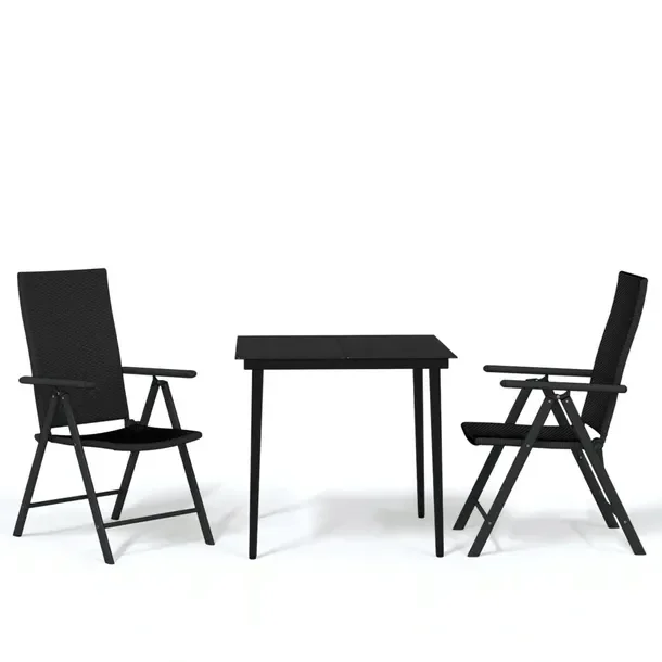 Zestaw jadalniany do ogrodu, stół 80x80x74 cm, krzesła 55x64x105 cm, cza