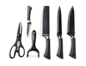 Noże kuchenne - Zestaw noży kuchennych karbowanych - miniaturka - grafika 1