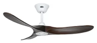 Wentylatory sufitowe - Energooszczędny wentylator sufitowy z pilotem Eco Genuino biały mat / orzech 122 cm - miniaturka - grafika 1