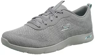 Skechers Damskie tenisówki Arch Fit Refine Lavish Wish, szary, 38 EU - Trampki damskie - miniaturka - grafika 1