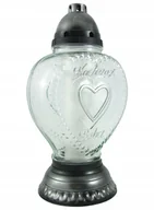 Lampiony i znicze - Duży Znicz Serce Z Dedykacją Kochanej Babci 36Cm - miniaturka - grafika 1