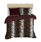 Pościel - pościel z polaru 160x200 + 2 poszewki P 308-7 DUO tygrys / brąz ciemny - miniaturka - grafika 1