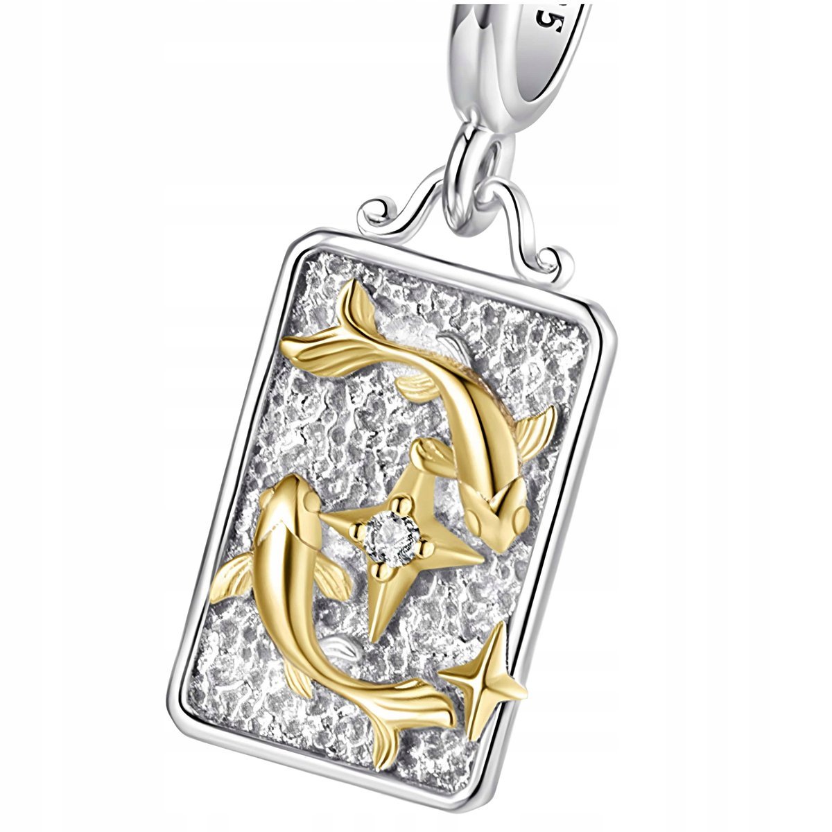 Charms Zawieszka Charms Znak Zodiaku Ryby Srebro 925 Charmsy Trusky