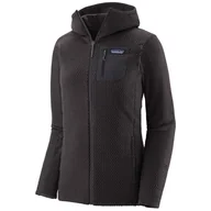 Bluzy sportowe damskie - Bluza damska Patagonia R1 Air Full Zip Hoody Rozmiar: XS / Kolor: czarny - miniaturka - grafika 1