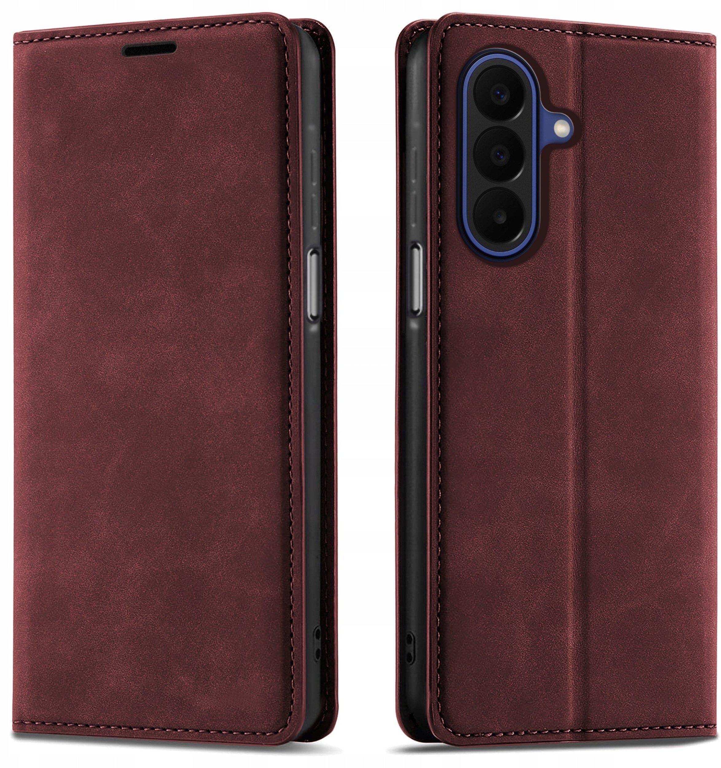 krainaGSM Etui z klapką do Samsung A27 5G zamykane magnetyczne skórzane + szkło 9H