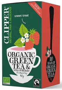 Clipper (herbaty) HERBATA ZIELONA Z TRUSKAWKĄ FAIR TRADE BIO 40 g (2 - Herbata - miniaturka - grafika 1