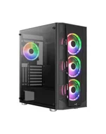 Obudowy komputerowe - Aerocool Prism ARGB Midi-Tower, szkło hartowane - czarne - miniaturka - grafika 1