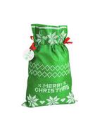 Opakowania i torebki na prezenty - Torba Worek Prezentowy Świąteczny 30x45cm Zielony - miniaturka - grafika 1
