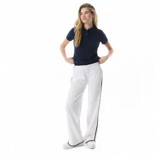 Damskie spodnie dresowe Guess Mylah Long Pant - białe - GUESS - Spodnie sportowe damskie - miniaturka - grafika 1