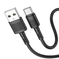 Kable USB - Hoco Kabel Usb Do Usb-C 3a Victory X83 1m Czarny - miniaturka - grafika 1