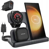 Ładowarki do telefonów - Ładowarka Bezprzewodowa Indukcyjna Szybka do Samsung 3w1 - miniaturka - grafika 1