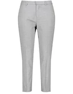 Spodnie damskie - Samoon Damskie spodnie 120048-21102, neutralny szary melanż, 46 - miniaturka - grafika 1