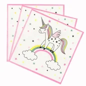 Dekoracje i nakrycia stołu na imprezę - Serwetki Papierowe 33X33cm Jednorożec 20Szt - miniaturka - grafika 1