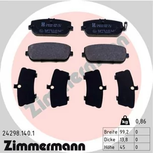 Klocki hamulcowe - komplet ZIMMERMANN 24298.140.1 - Klocki hamulcowe - miniaturka - grafika 1