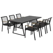 Meble ogrodowe - Zestaw mebli ogrodowych MIRPOL Colon Czarny - miniaturka - grafika 1