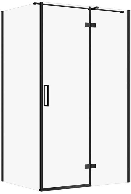 Cersanit Kabina PRYSZNICOWA CITY Z ZAWIASAMI CZARNA 120X90X195 PRAWA TRANSP