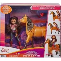 Mattel Mustang: Duch wolności Zestaw Lucky i Duch Wspólna jazda GXF95 GXF95 - Lalki dla dziewczynek - miniaturka - grafika 1