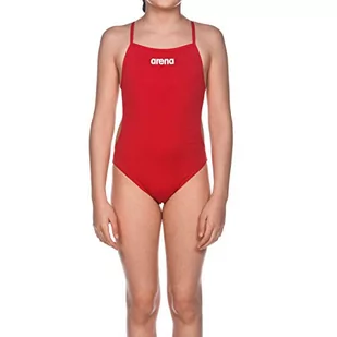 Arena Solid Lightech Junior jednoczęściowy kostium kąpielowy dla dziewczynki, czerwony 000002A264 - Stroje kąpielowe - miniaturka - grafika 1