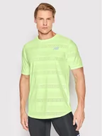 Koszulki sportowe męskie - New Balance Koszulka techniczna Speed MT13277 Zielony Athletic Fit - miniaturka - grafika 1