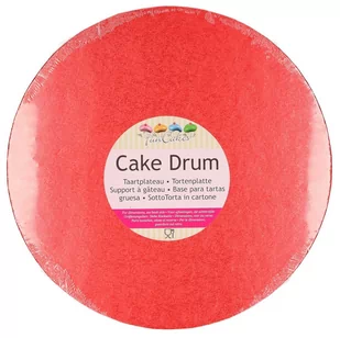 Okrągły podkład pod tort CZERWONY gruby FunCakes ø 30,5 cm - Dodatki do ciast w proszku - miniaturka - grafika 1