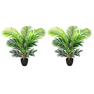 Sztuczne drzewka - GreenBrokers Opakowanie 2 sztucznych palmy Areca Phoenix w doniczce, 94 cm, zielone, 94 cm - miniaturka - grafika 1