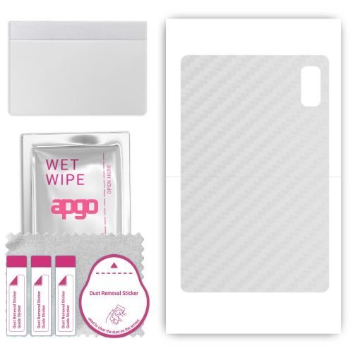 folia naklejka skórka strukturalna na TYŁ do HTC A103 Plus - Carbon Przezroczysty - apgo SKINS