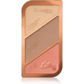 Bronzery i konturowanie twarzy - Rimmel Paletka do Do konturowania twarzy twarzy 002 Coral glow 18,5g 3614221105450 - miniaturka - grafika 1